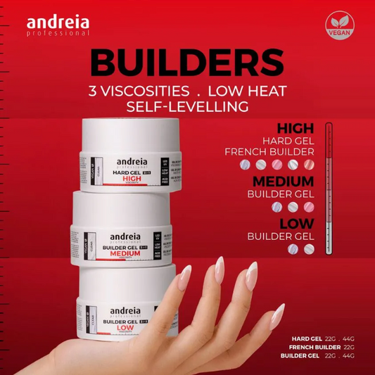 DE VERSCHILLENDE SOORTEN BUILDERGELS VAN ANDREIA PROFESSSIONAL