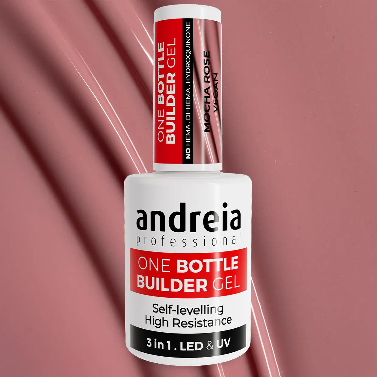 Andreia BIAB - One Bottle Builder Gel 3 in 1 - Lage Viscositeit - Mocha Rose - 14ml