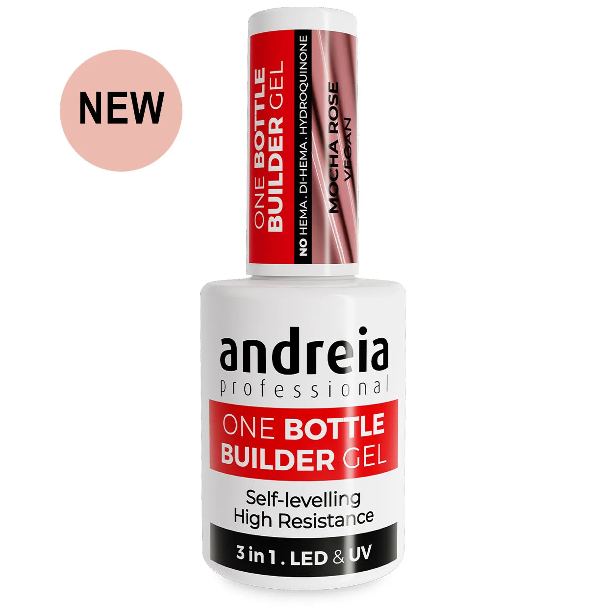 Andreia BIAB - One Bottle Builder Gel 3 in 1 - Lage Viscositeit - Mocha Rose - 14ml