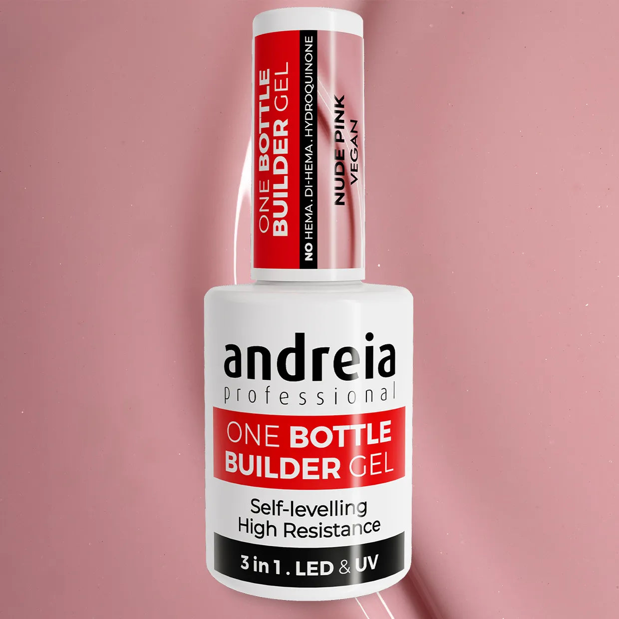 Andreia BIAB - One Bottle Builder Gel 3 in 1 - Lage Viscositeit - Nude Pink - 14ml