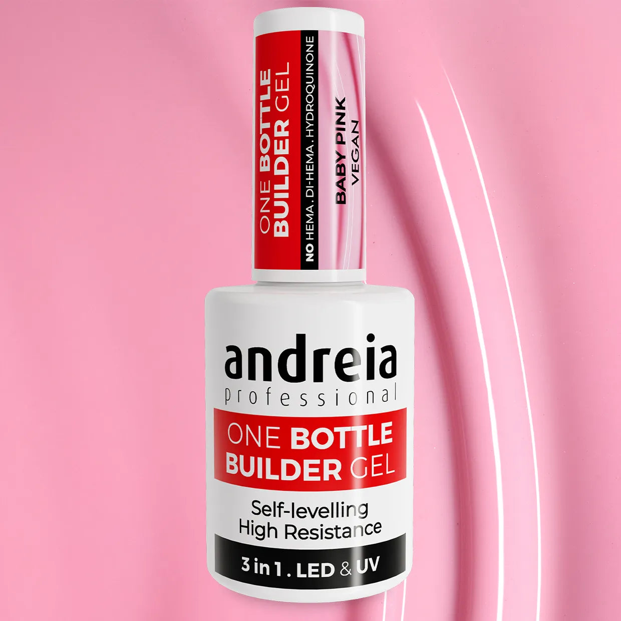 Andreia BIAB - One Bottle Builder Gel 3 in 1 - Lage Viscositeit - Baby Pink - 14ml