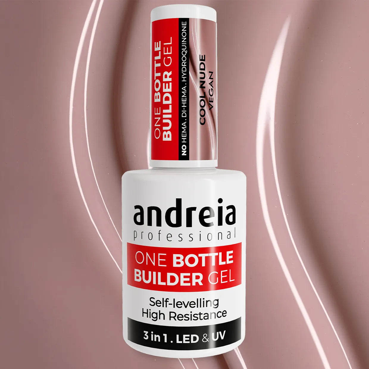 Andreia BIAB - One Bottle Builder Gel 3 in 1 - Lage Viscositeit - Cool Nude - 14ml
