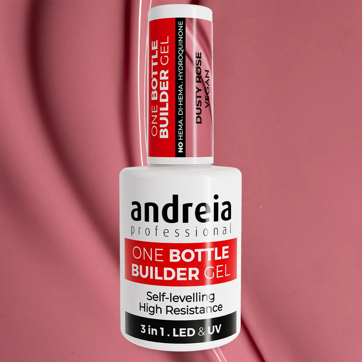Andreia BIAB - One Bottle Builder Gel 3 in 1 - Lage Viscositeit - Dusty Rose - 14ml