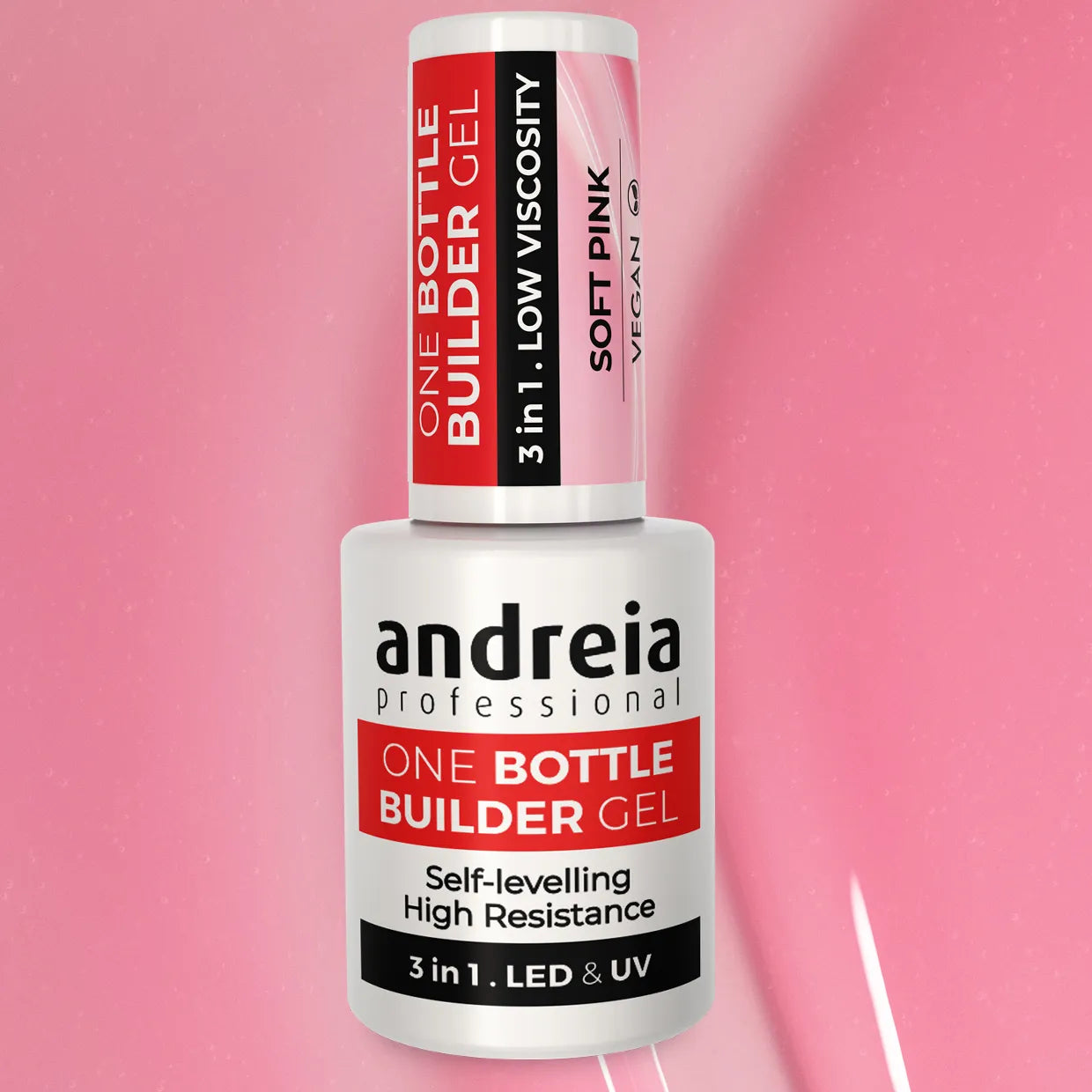 Andreia BIAB - One Bottle Builder Gel 3 in 1 - Lage Viscositeit - Soft Pink- 14ml