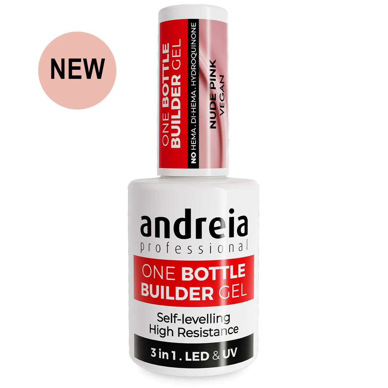 Andreia BIAB - One Bottle Builder Gel 3 in 1 - Lage Viscositeit - Nude Pink - 14ml