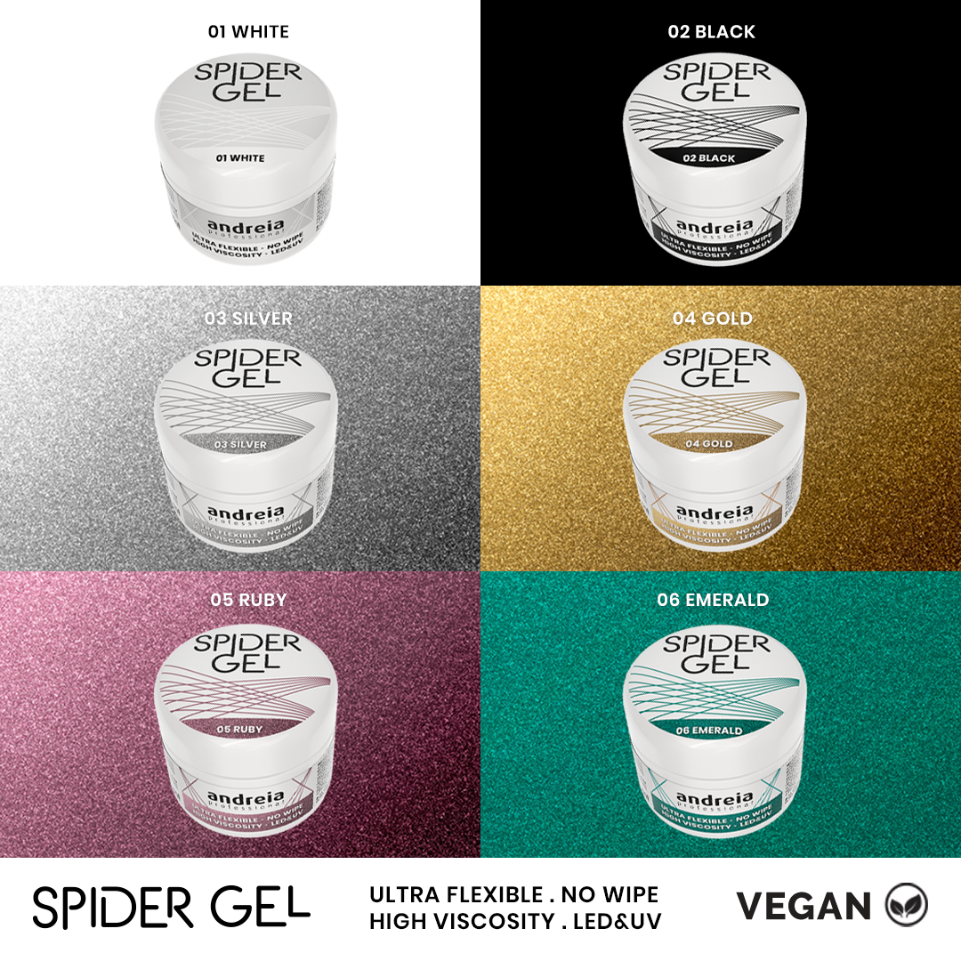 Andreia Professional - Spider Gel - Nail Art - Zilver 03 - Vegan