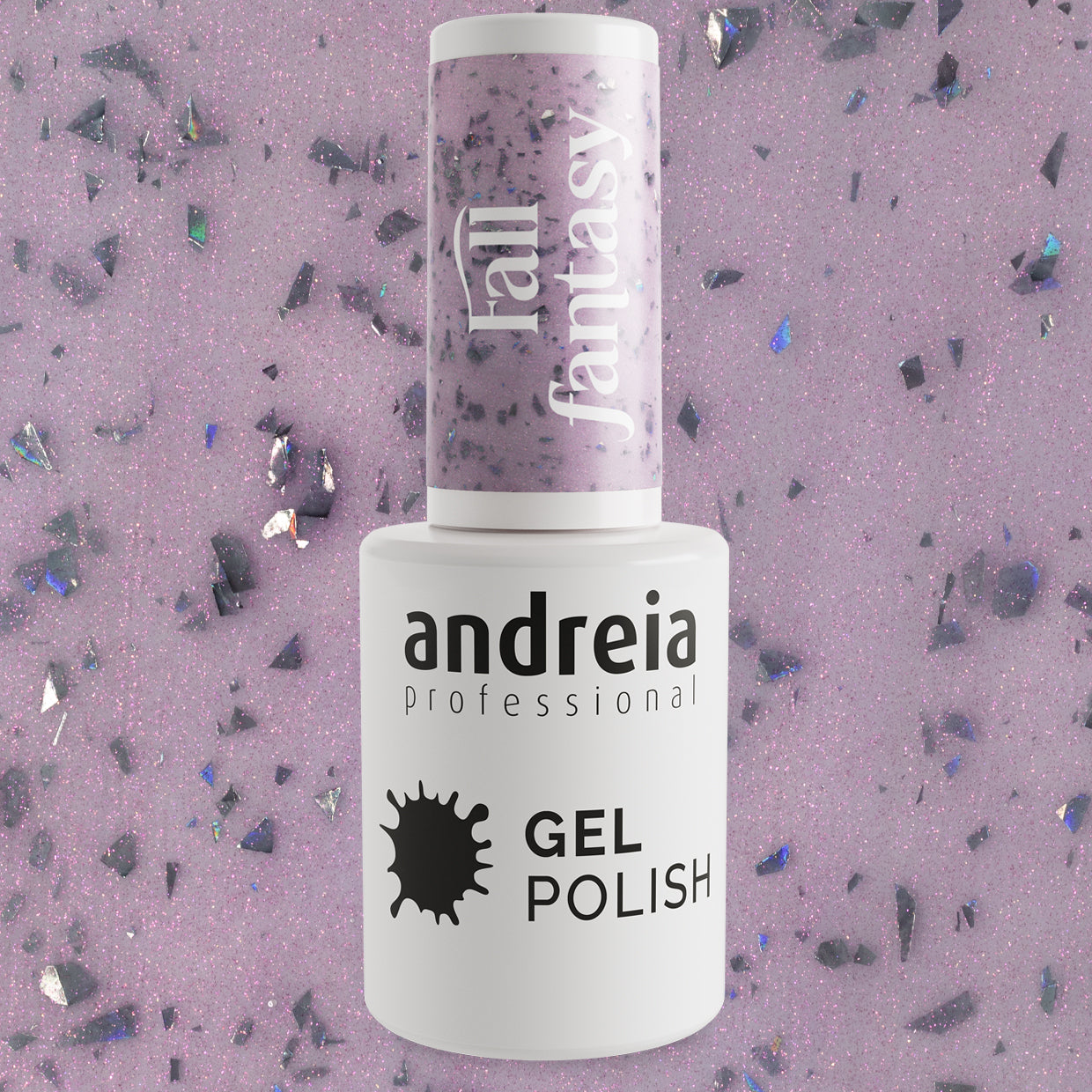 Andreia Gellak - Pastel Lila met holografische glitter - Fall Fantasy FF2 - 10,5ml
