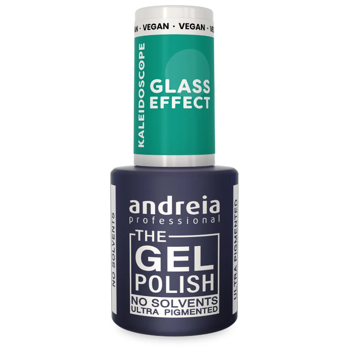 Andreia Gellak - The Gel Polish - Glass Effect Kaleidoscope- Groen Doorschijnend KL4 - Vegan - 10,5ml