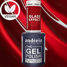 Andreia Gellak - The Gel Polish - Glass Effect Kaleidoscope- Rood Doorschijnend KL6 - Vegan - 10,5ml