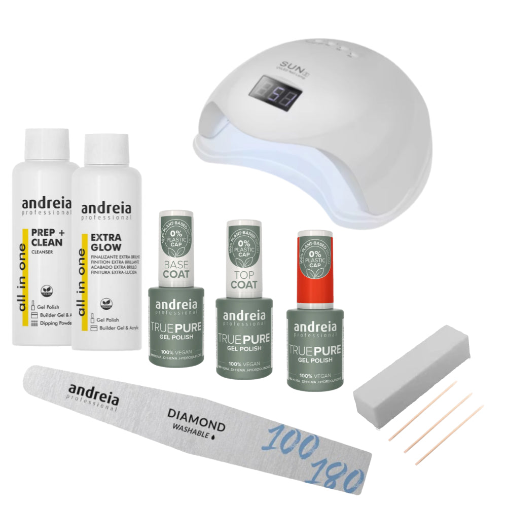 True Pure Starterset met SUN 5 LED Lamp - Set van 11 - Met 1 Gellak Kleurkeuze