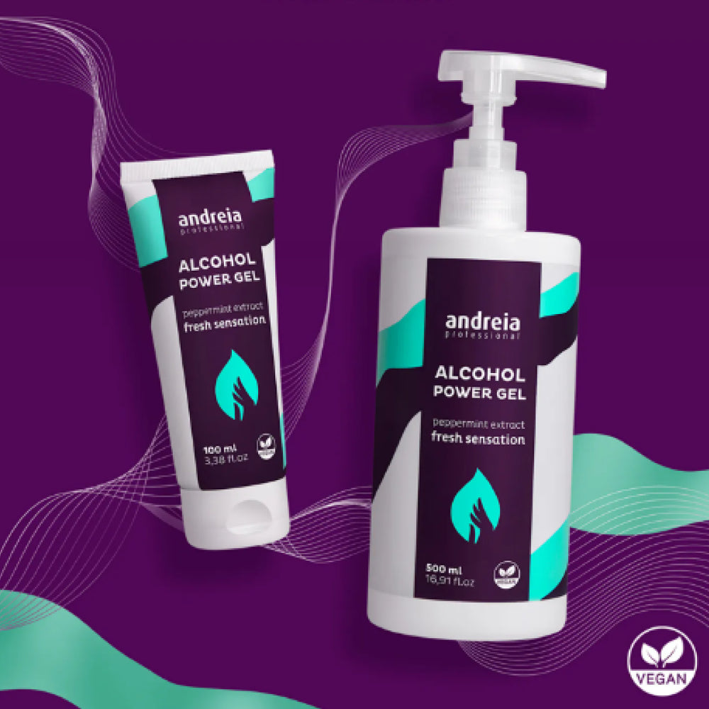 Andreia Alcohol Power Gel - 70% Alcohol - Pepermunt Extract - 100ml
