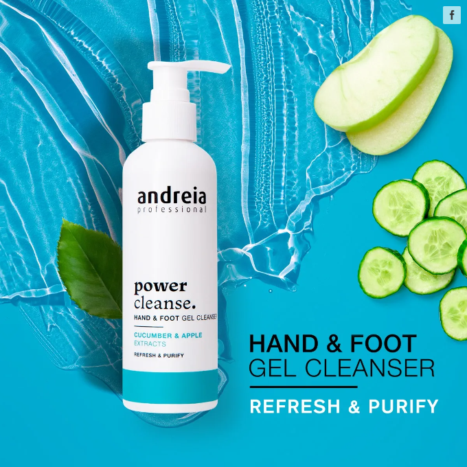 Andreia Professional Power Cleanse - Hand & Voetgel Reiniger - met Komkommer & Appel Extract