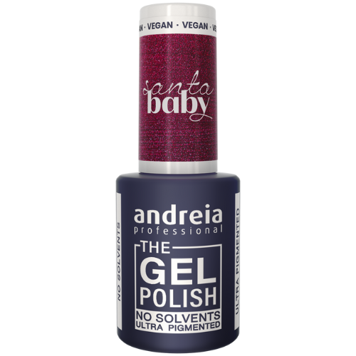 Andreia Gellak - The Gel Polish - Santa Baby - Metallic Bordeauxrood SB1 - Vegan - 10,5ml