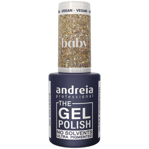 Andreia Gellak - The Gel Polish - Santa Baby - Goud met Holografische Glitter SB4 - Vegan - 10,5ml