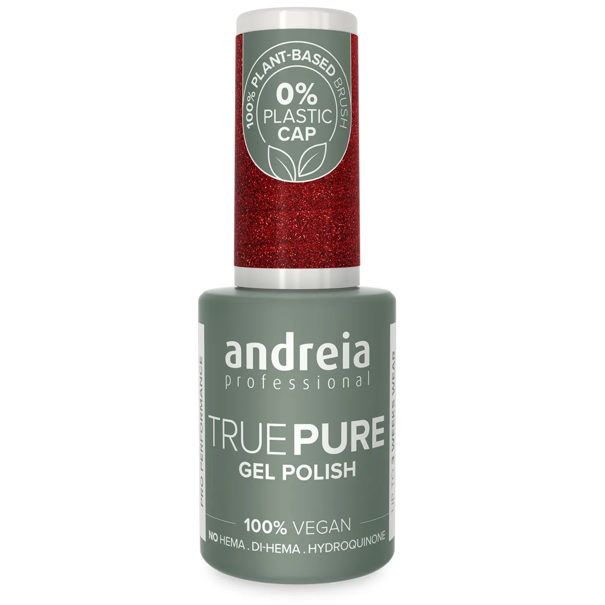 Andreia Gellak - True Pure - ROOD GLITTER T39- Vegan - HEMA vrij - 10,5ml