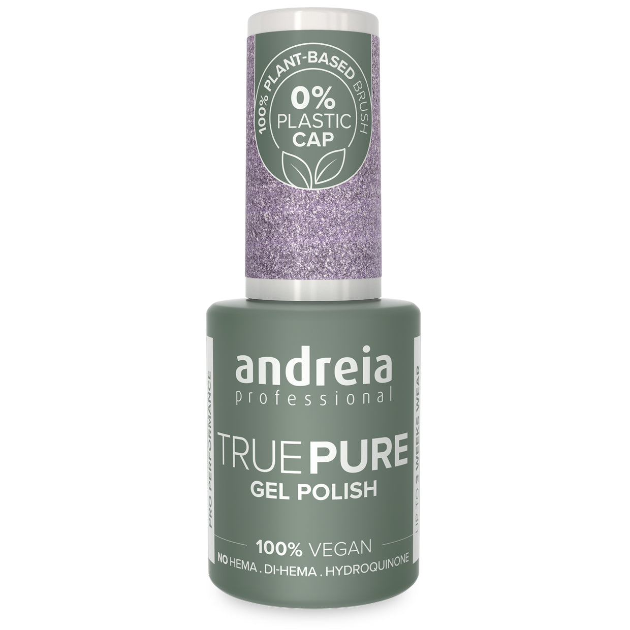 Andreia Gellak - True Pure - LAVENDEL MET GLITTER T09 Vegan - HEMA vrij - 10,5ml