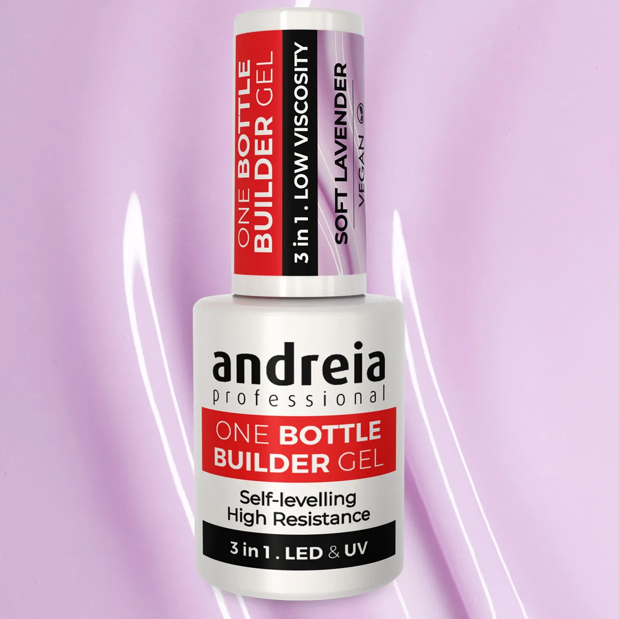Andreia BIAB - One Bottle Builder Gel 3 in 1 - Lage Viscositeit - Soft Lavender - 14ml