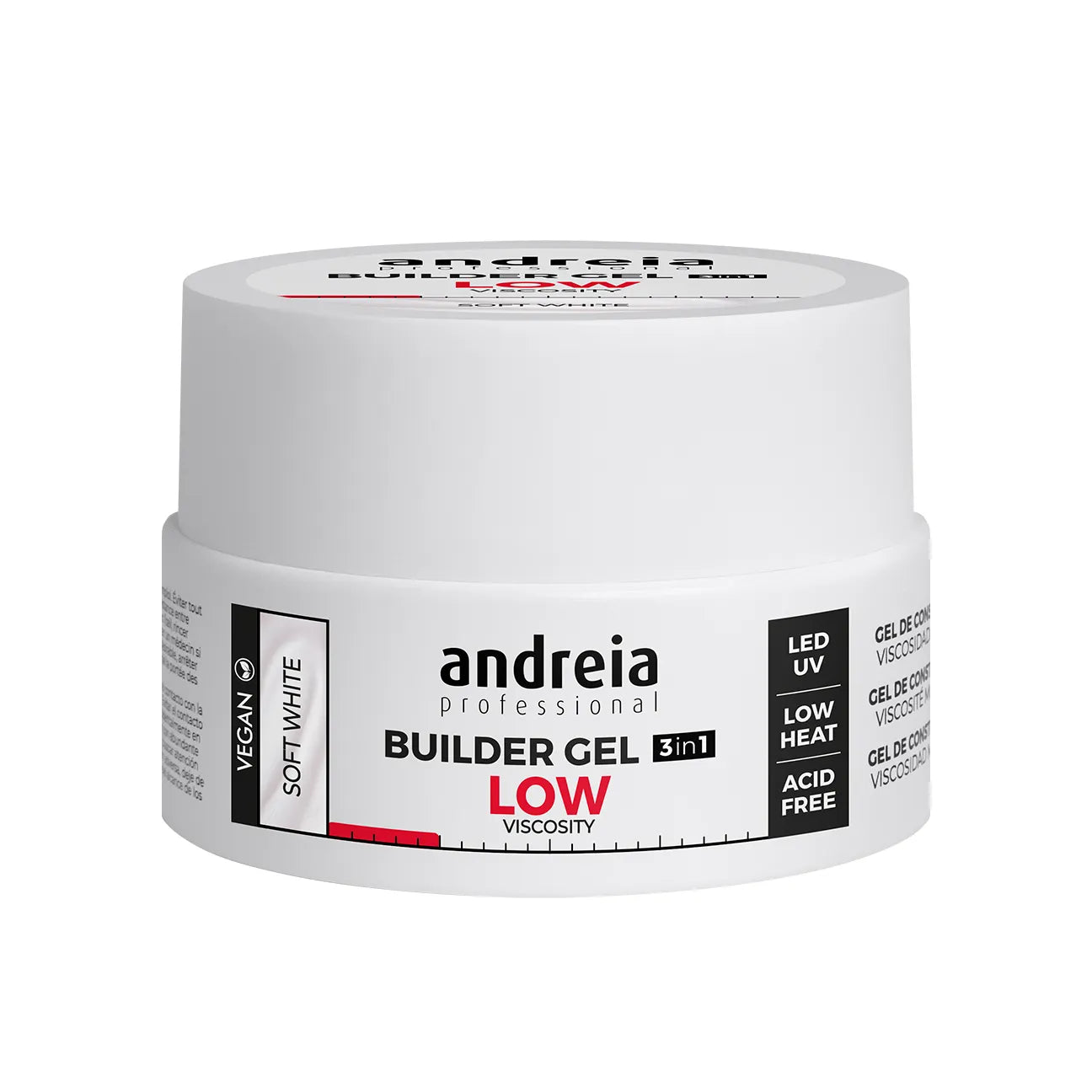 Andreia Builder Gel 3 in 1 - Lage Viscositeit - Soft White - 22g