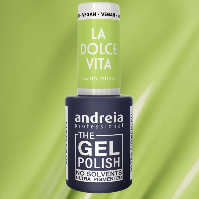 Andreia Gellak - The Gel Polish - La Dolce Vita - Limoengroen DV1 - Vegan - 10,5ml