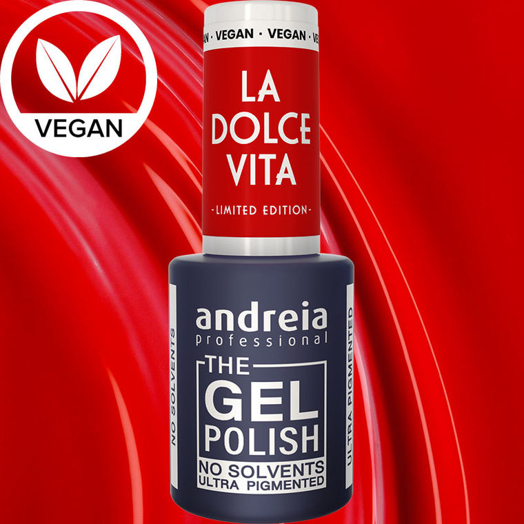 Andreia Gellak - The Gel Polish - La Dolce Vita - Knal rood  DV3 - Vegan - 10,5ml