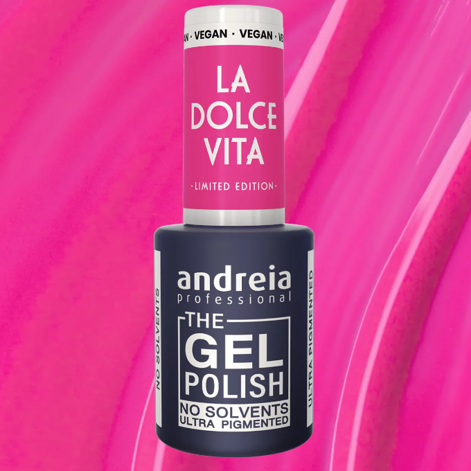 Andreia Gellak - The Gel Polish - La Dolce Vita - Fel Roze DV5 - Vegan - 10,5ml