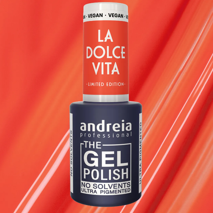 Andreia Gellak - The Gel Polish - La Dolce Vita - Oranje DV6 - Vegan - 10,5ml