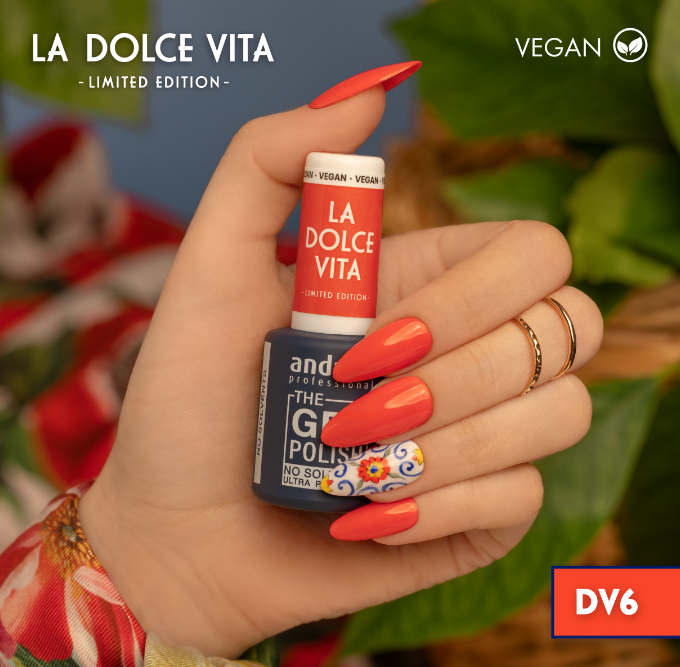 Andreia Gellak - The Gel Polish - La Dolce Vita - Oranje DV6 - Vegan - 10,5ml