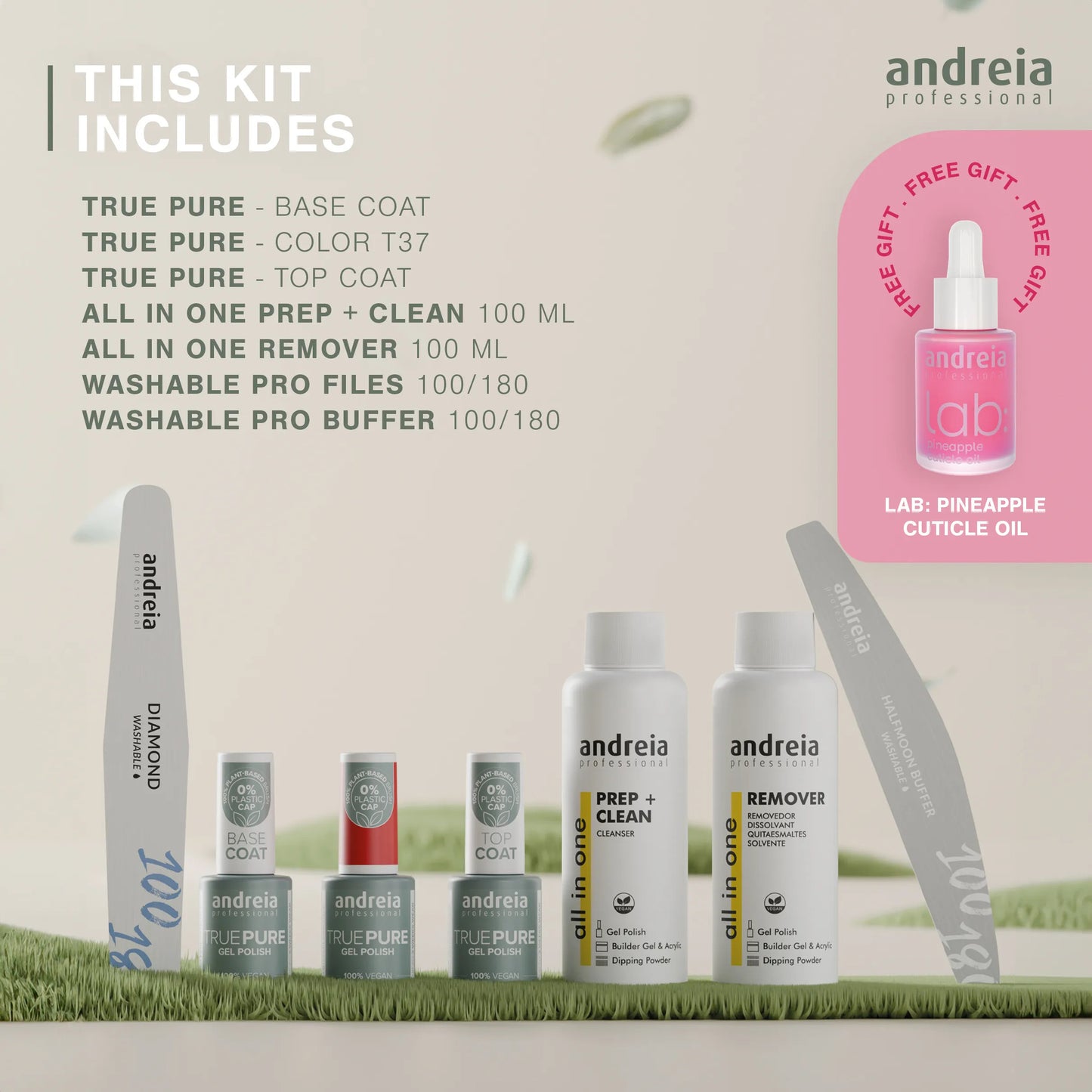 Andreia True Pure Pro Kit - Set van 8 - Kleur T37 ROOD