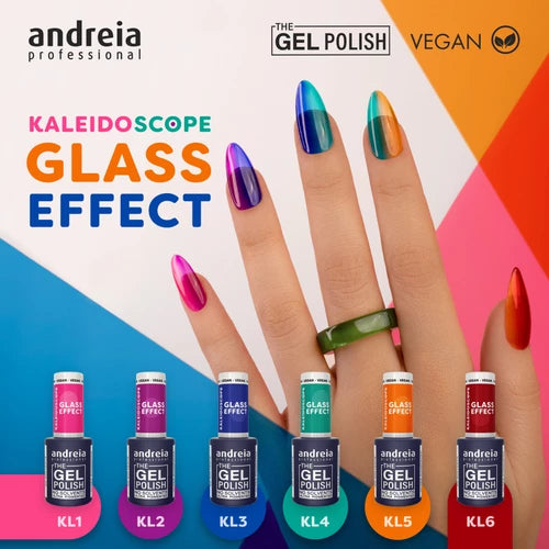 The Gel Polish Gellak - Andreia Professional - Glass Effect Collection - Set van 6 kleuren - Vegan