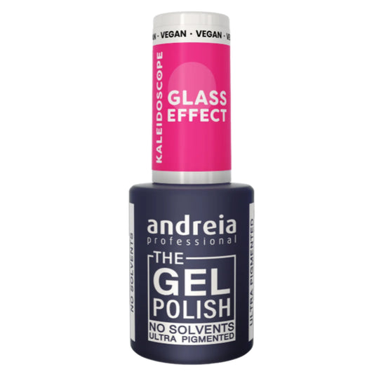 Andreia Gellak - The Gel Polish - Glass Effect Kaleidoscope- Roze Doorschijnend KL1 - Vegan - 10,5ml