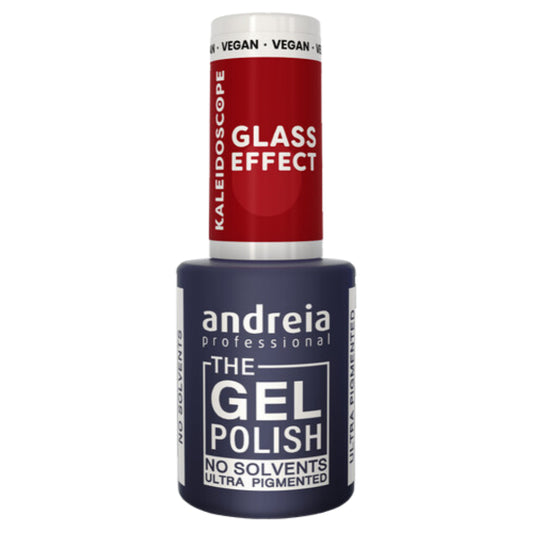 Andreia Gellak - The Gel Polish - Glass Effect Kaleidoscope- Rood Doorschijnend KL6 - Vegan - 10,5ml