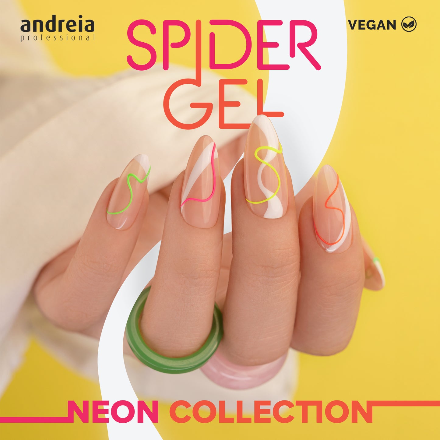 Andreia Professional - Spider Gel - Nail Art - Neon Oranje 07 - Vegan