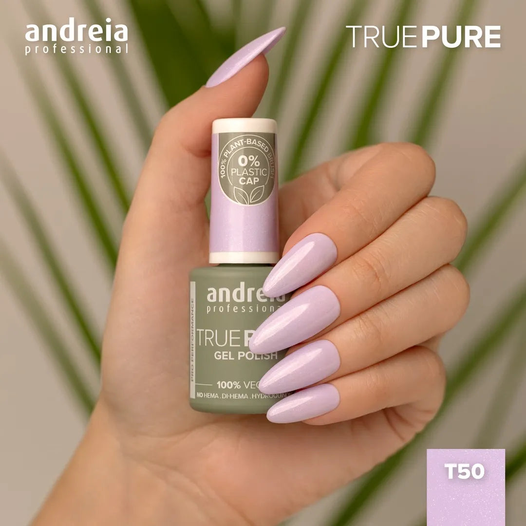 Andreia Gellak - True Pure - LAVENDELPAARS METALLIC GLITTER T50 - Vegan - HEMA vrij - 10,5ml