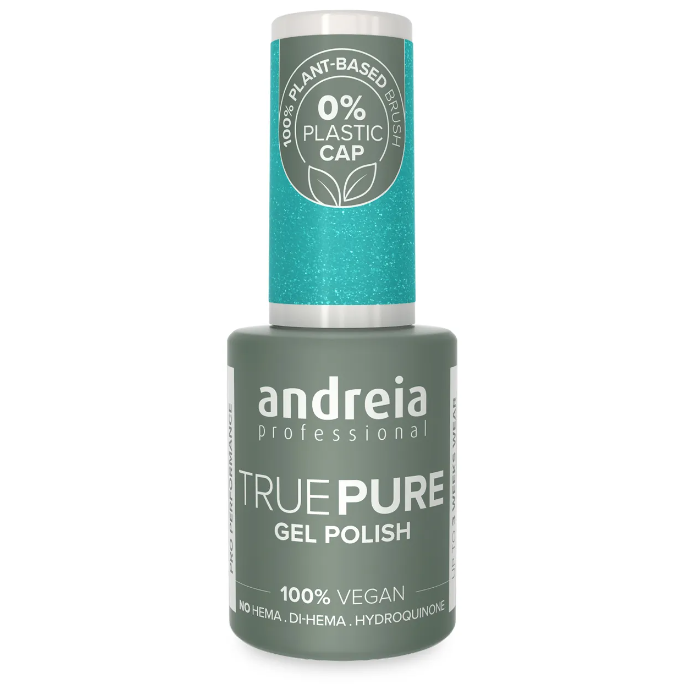 Andreia Gellak - True Pure - TURKOOISBLAUW GLITTER T51 - Vegan - HEMA vrij - 10,5ml