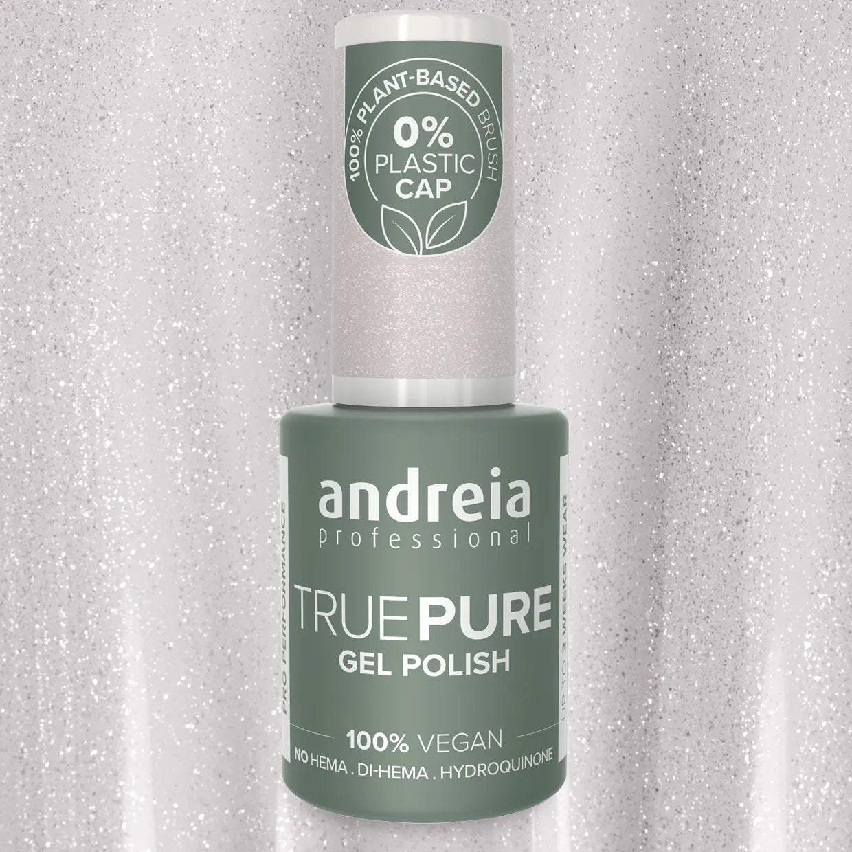 Andreia Gellak - True Pure - WIT MET GLITTER T03 - Vegan - HEMA vrij - 10,5ml